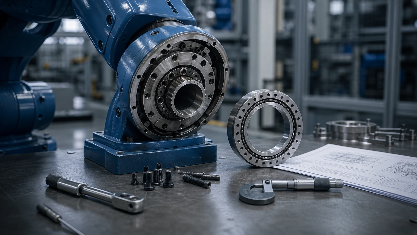 cross roller bearing application for industrial robot joints