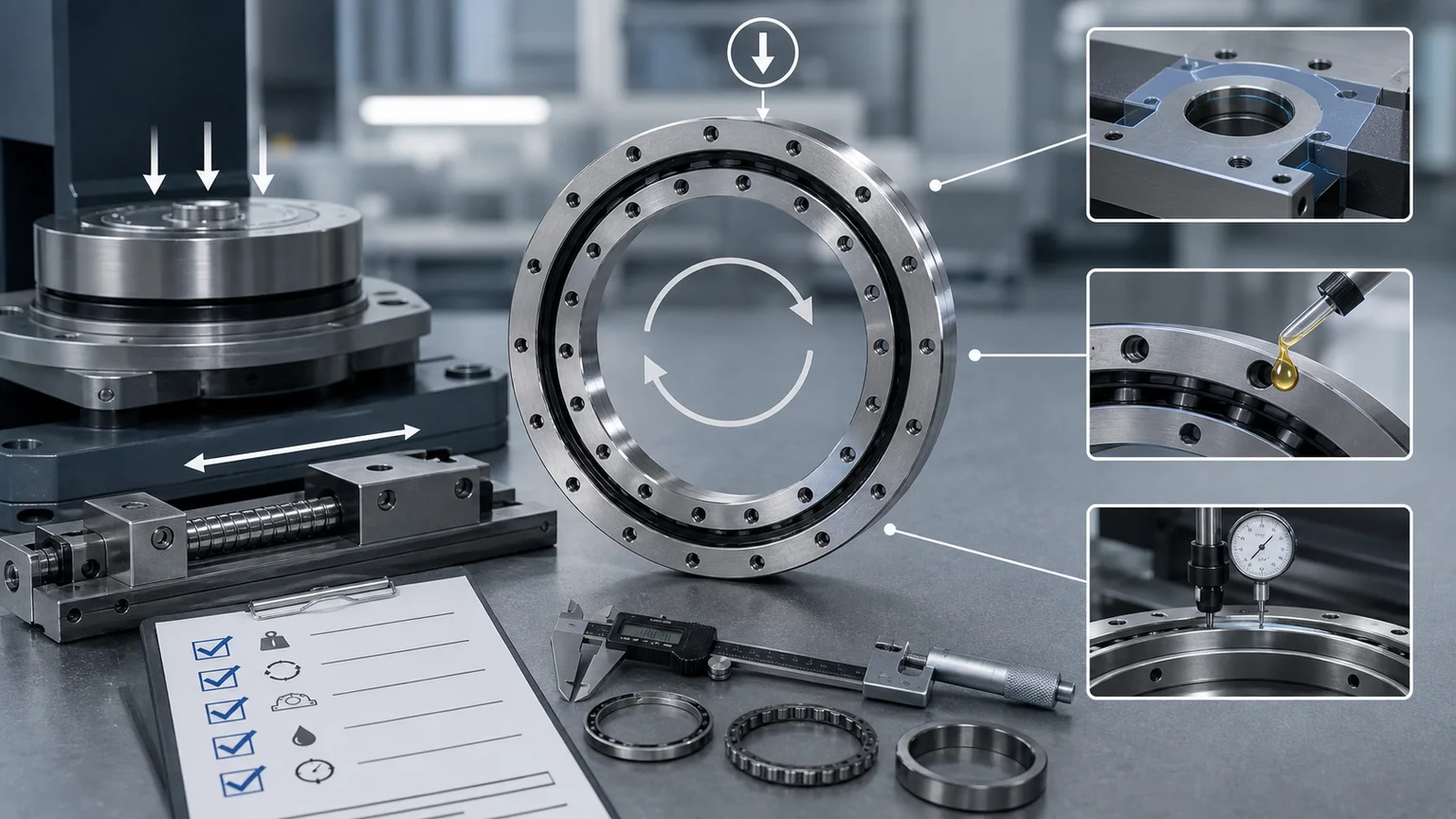 cross roller bearing applications operating condition checklist