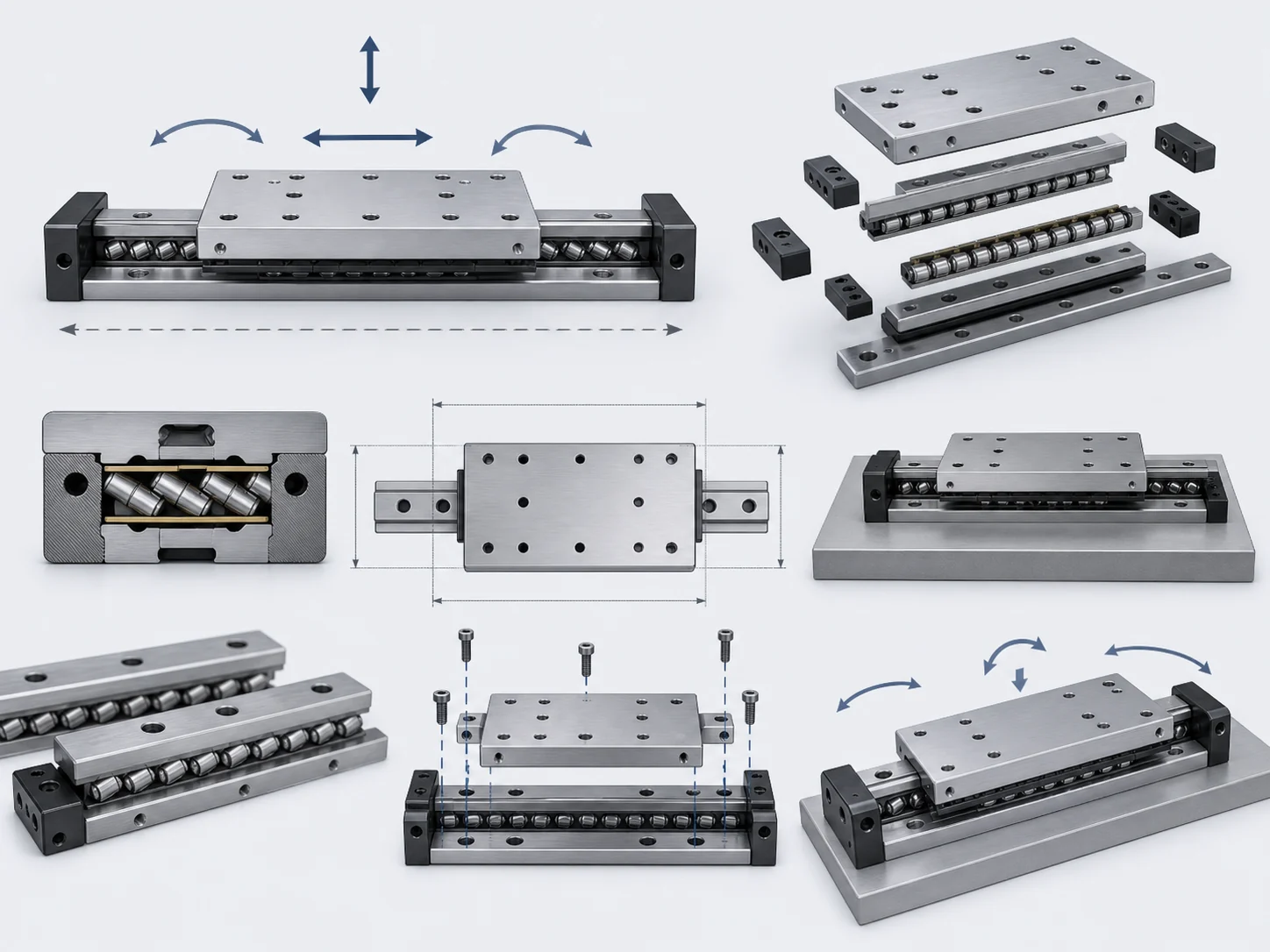 cross roller slide model parameters visual review