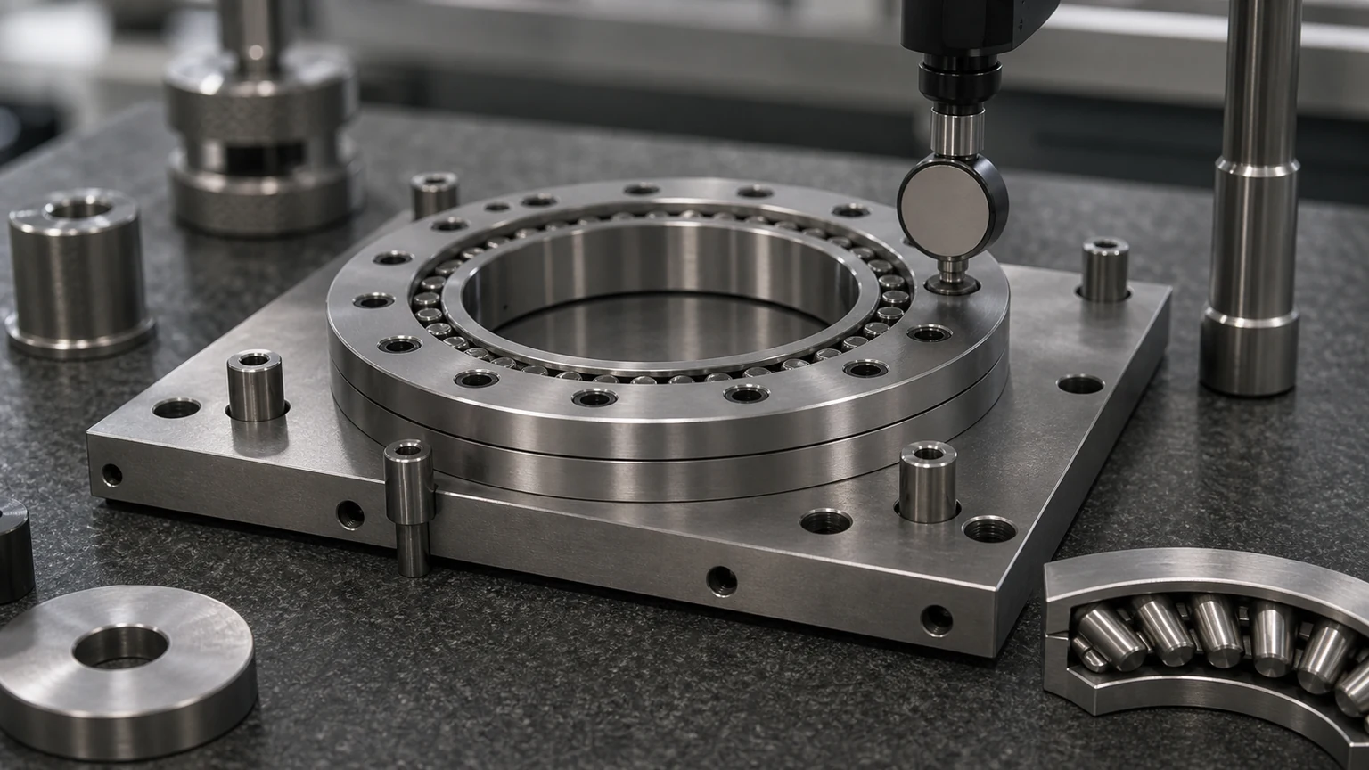 Face Mount Crossed Roller Bearing seating face, bolt pattern, preload, and application fit visual