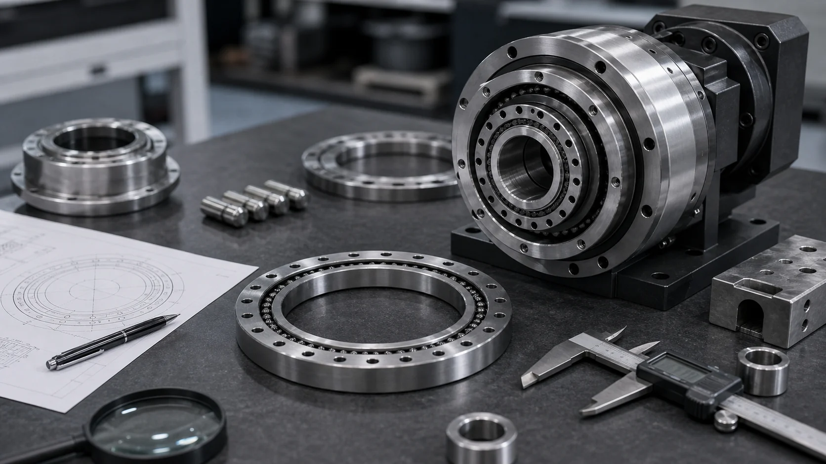 harmonic drive cross roller bearing application visual