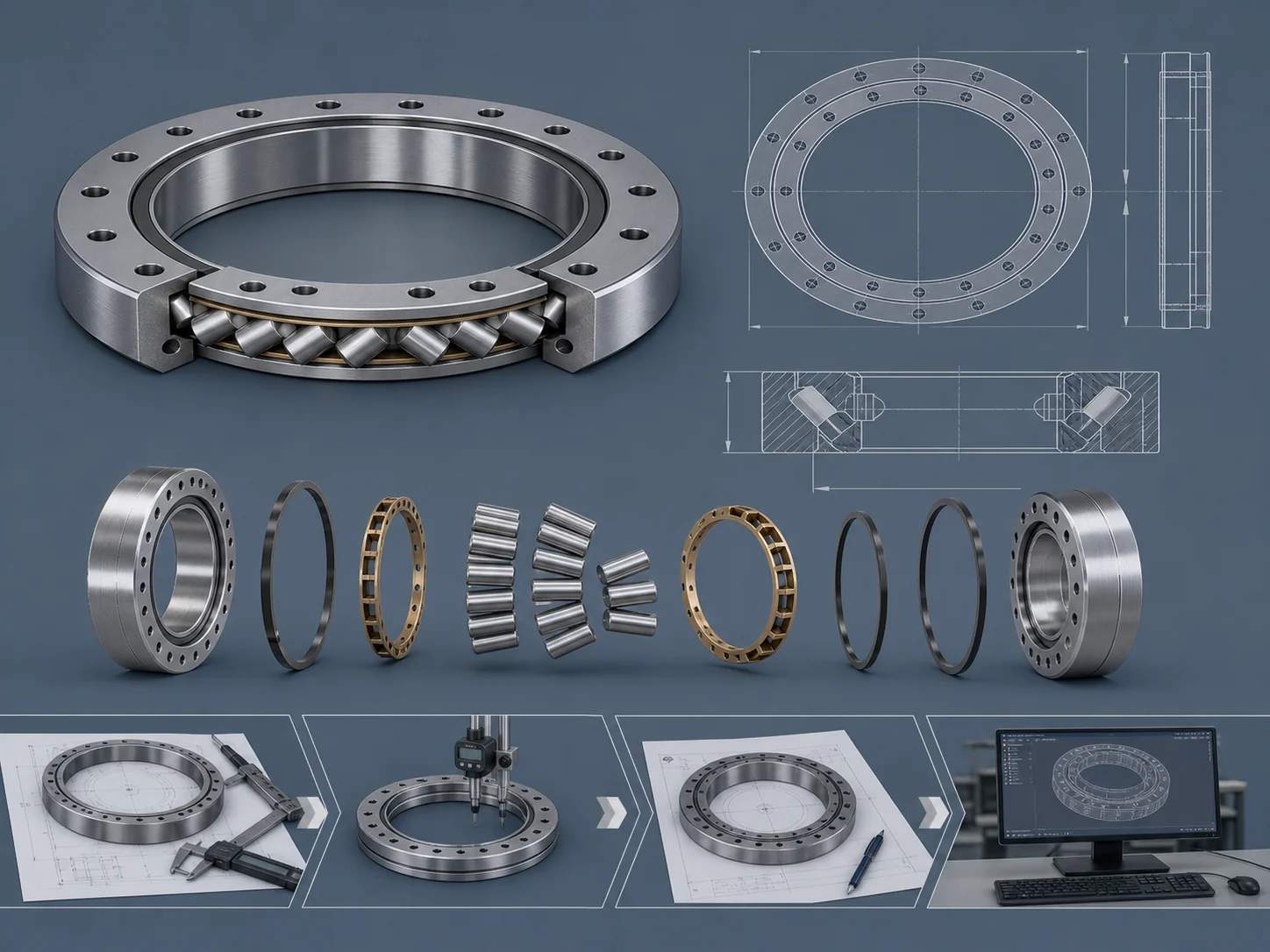 precision crossed roller bearings model parameters visual review