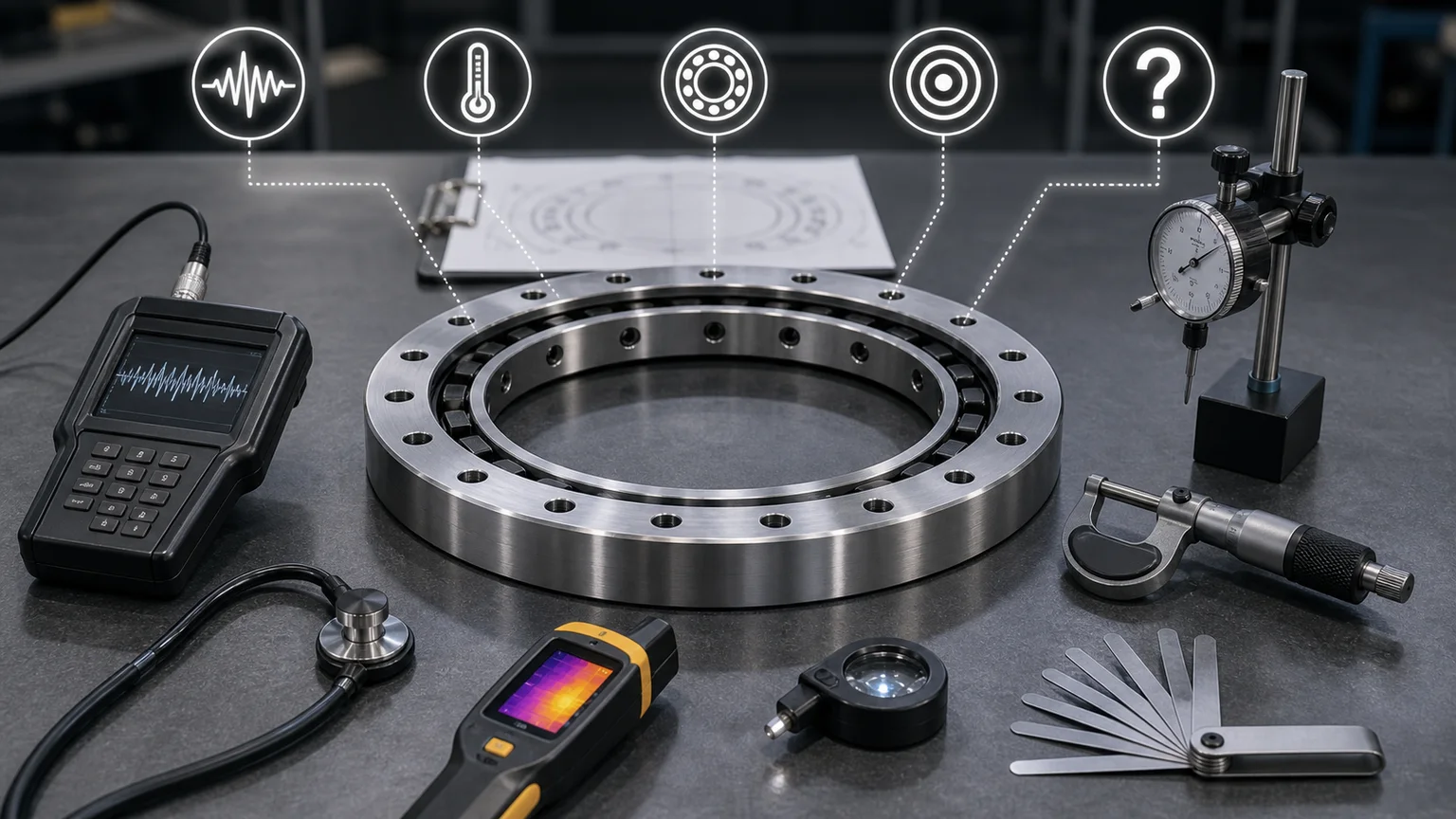 cross roller bearing problems symptom routing visual