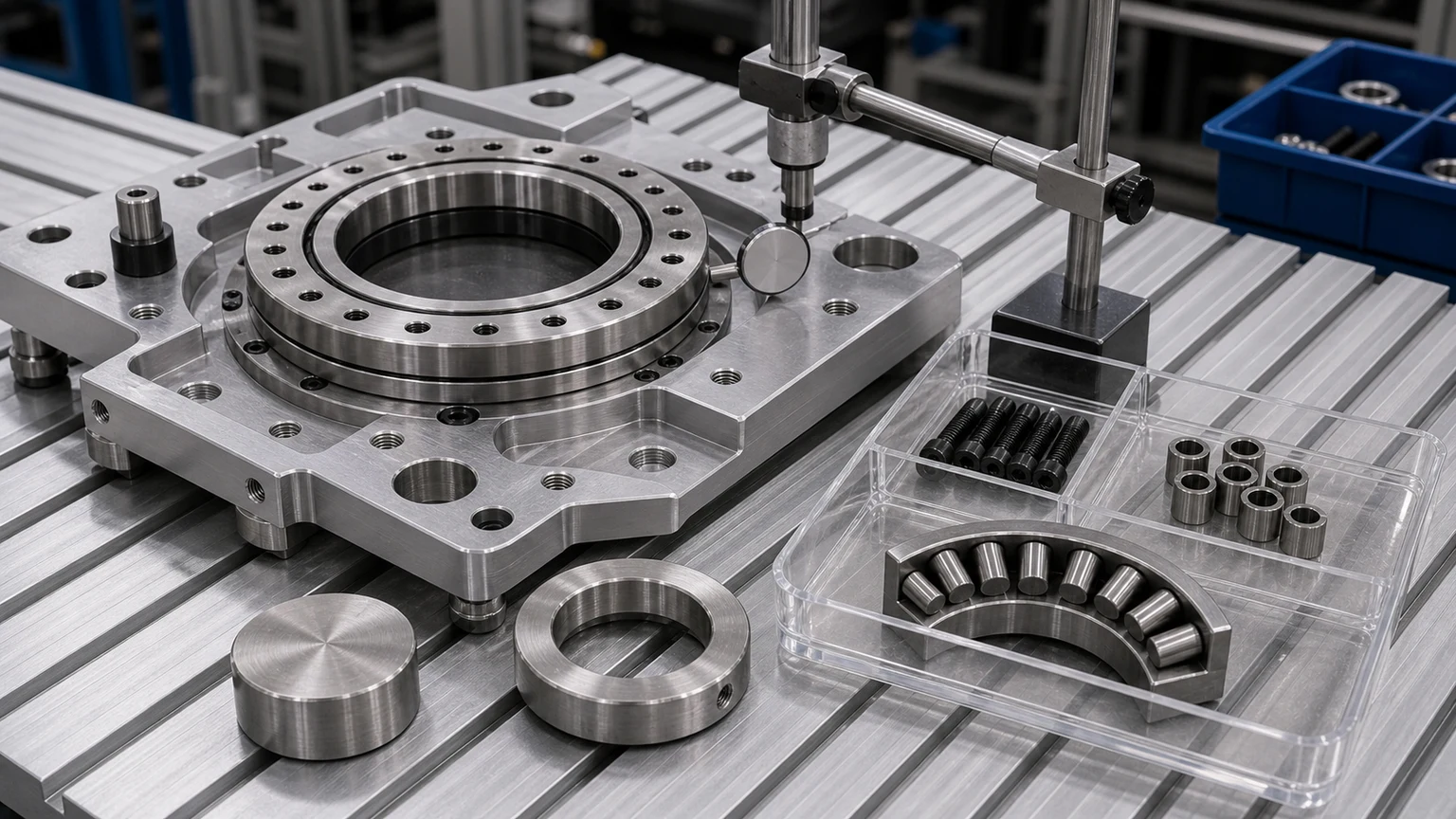 RB25025 Crossed Roller Bearing RB25025 bore, OD, width, ring geometry, and application interface visual