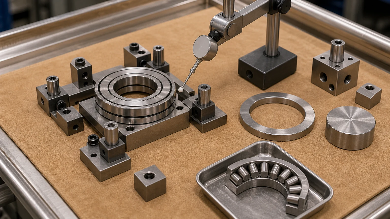 RB7013 Crossed Roller Bearing RB7013 measured envelope, seating face, ring structure, and application interface visual