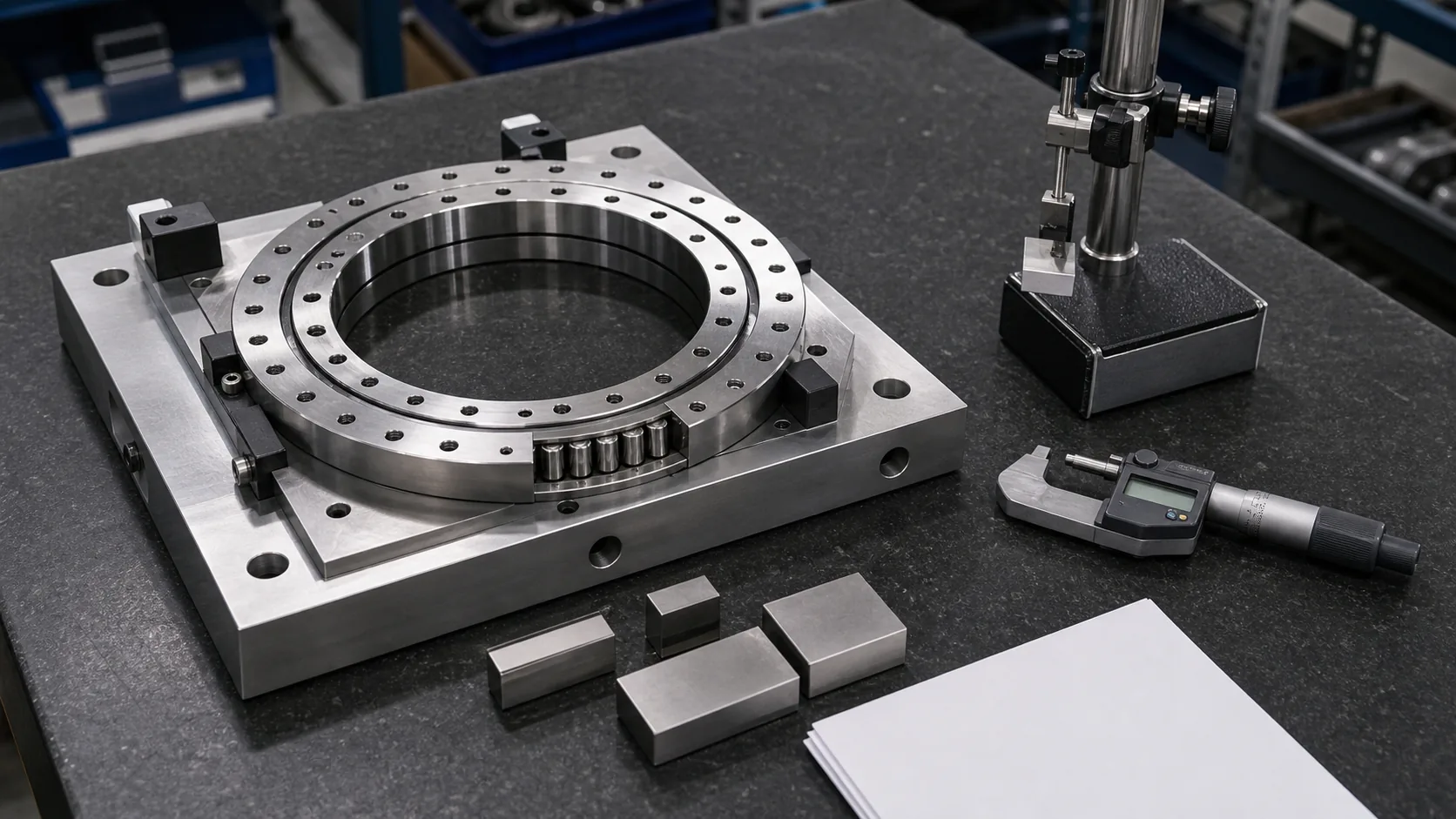 RU124X Cross Roller Bearing measurement checklist visual