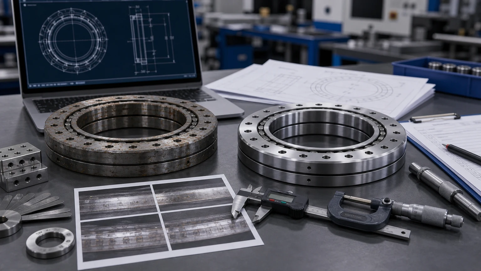 THK RB20025UUCC0P5 crossed roller bearing replacement replacement evidence review visual