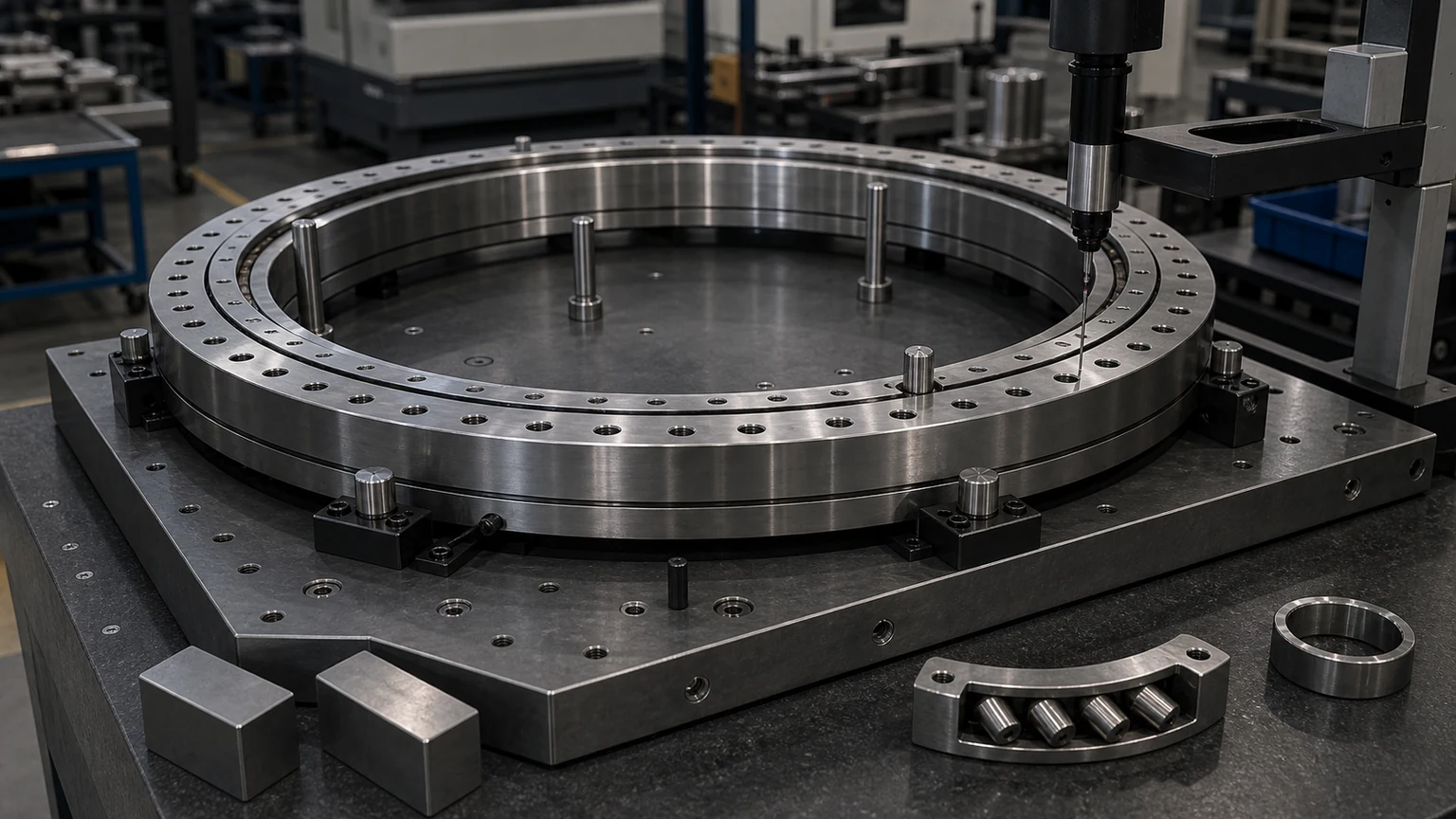 XRU Series Cross Roller Slewing Bearings dimensions, ring form, and mounting interface visual