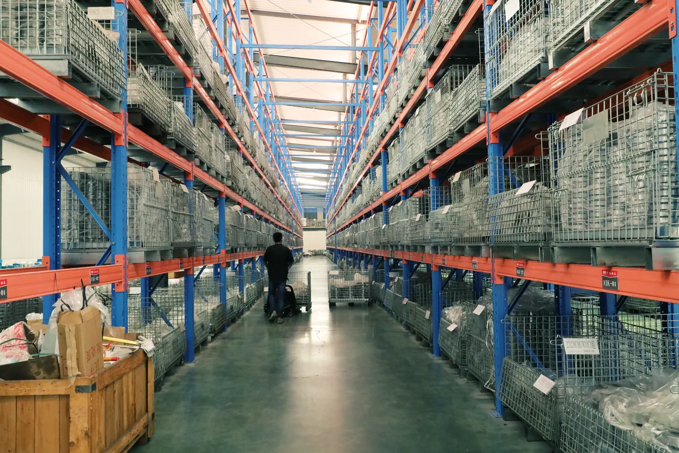 TFL audited manufacturing network warehouse and bearing inventory racks